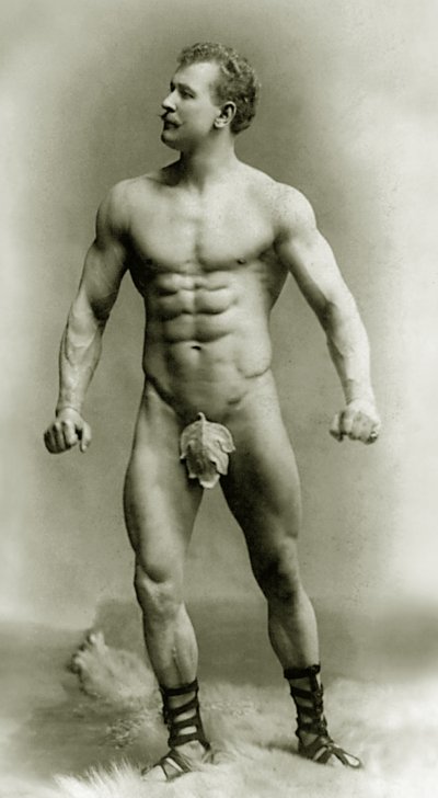 Eugen Sandow, in Classical Ancient Greco-Roman Pose, c.1894 by Benjamin J. Falk